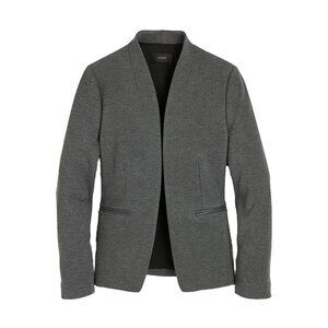 NWT J.Crew Going Out Blazer in Heather Dove Stretch Twill Open Front Jacket 12